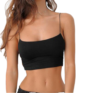 Canotta Estiva da Donna Traspirante Eco-Friendly in Maglia, Senza Maniche, Taglie Forti, Scollo Basso, con Spalline, Stile Bralette Slim - Product Image 1