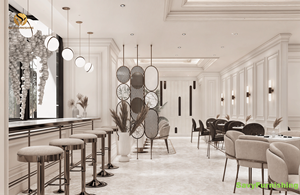 Panadería francesa Cafetería Diseño de interiores Pastelería moderna Mostrador de exhibición Constructor Cómodo Café Restaurante Muebles Conjunto en venta - Product Image 6