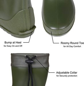 מגפי גשם גבוהים, מגפי גשם שטוחים נעליים שטוחים מגפי גשם - Product Image 3