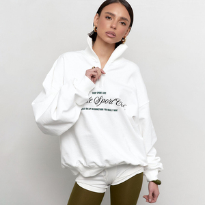 <span class=keywords><strong>Sudadera</strong></span> <span class=keywords><strong>con</strong></span> cuello levantado para <span class=keywords><strong>mujer</strong></span> de moda personalizada de alta calidad <span class=keywords><strong>sudadera</strong></span> <span class=keywords><strong>con</strong></span> <span class=keywords><strong>media</strong></span> <span class=keywords><strong>cremallera</strong></span> de felpa francesa para <span class=keywords><strong>mujer</strong></span> - Product Image 2