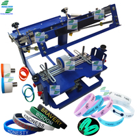 Machine d'Impression Sérigraphique Manuelle pour Bracelets en Silicone, Machine d'Impression pour Bracelets Manuels Cylindriques en Caoutchouc de Silicone