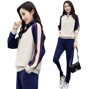 Traje deportivo de lana gruesa para <span class=keywords><strong>mujer</strong></span>, conjunto de dos piezas de manga larga de talla grande, versión coreana, <span class=keywords><strong>Otoño</strong></span>/<span class=keywords><strong>Invierno</strong></span>, <span class=keywords><strong>2022</strong></span> - Product Image 1