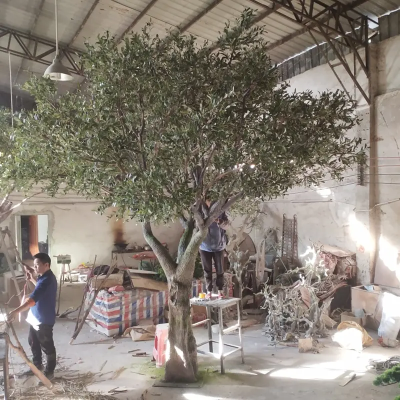 8 футов, 10 футов, высококачественное большое искусственное оливковое дерево, большое искусственное зеленое оливковое дерево для украшения отеля