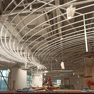 FOXYGEN Matériau en rouleau en gros, Classe A ignifuge, <span class=keywords><strong>Film</strong></span> de plafond suspendu en fibre de verre à texture française pour la décoration de magasins - Product Image 2