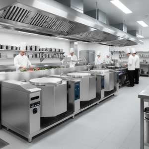 Batterie de cuisine professionnelle inclinable grande capacité en acier inoxydable pour cantine et cuisine centralisée - Product Image 3