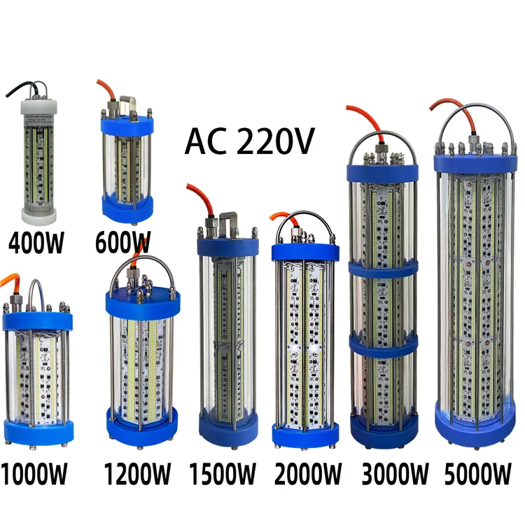 मछली पकड़ने के उपकरण के लिए 500W 200 W 220V बल्ब आउटडोर बड़े स्वोर्डफिश लैंप वॉटर डीप ड्रॉप आइटम एलईडी अंडरवाटर लाइट