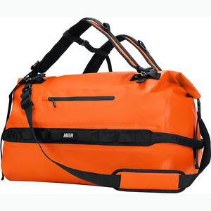 Free sample Custom Logo Large <b>Storage</b> PVC Waterproof Sport Duffle Bag for Unisex Durable Straps Handles for <b>Camping</b> Black Color - Product Image 6