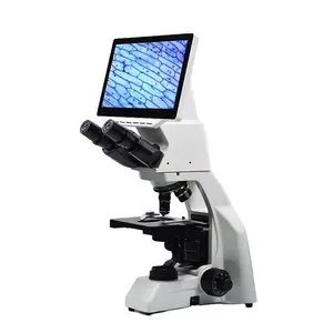 Student Medical Lab Optical Biological Trinocular Microscope with LCD Display