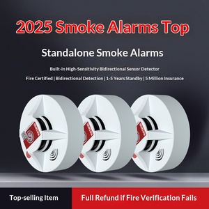Stainless Steel Standalone Smoke Alarm Detector Household Smoke Detection Sensor in Stock-HANGKANG Brand - Product Image 1