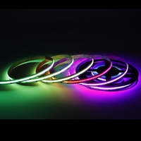 Bande LED à pixels adressables WS2814 SPI COB, température de couleur complète, IP20, contrôle par application, DC24V, PCB 12mm