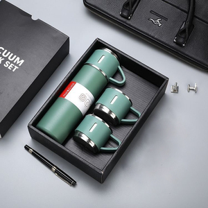 Juego de Regalo de Taza Térmica de Acero Inoxidable TGYW, Taza de Té de 500 ml, Vaso de Doble Pared, Botella de Agua, Termo Portátil con 2 Tazas Adicionales - Product Image 1