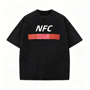 Hot Sale Design Wholesale 100% Cotton 240 Grams NFC Series Luxurious Men's T-Shirts Oversized High Quality Cotton Clothing - Product Image 1