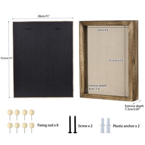 Boîte de présentation rustique en <span class=keywords><strong>bois</strong></span> grande taille 2026 – <span class=keywords><strong>Cadre</strong></span> photo moderne <span class=keywords><strong>pour</strong></span> collection de souvenirs - Product Image 3