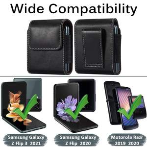 Étui en cuir de poche pour Galaxy <span class=keywords><strong>Z</strong></span> <span class=keywords><strong>Flip</strong></span> 7 ceinture Clip <span class=keywords><strong>pochette</strong></span> étui sac pour Galaxy <span class=keywords><strong>Z</strong></span> <span class=keywords><strong>Flip</strong></span> 6 5 <span class=keywords><strong>4</strong></span> 3 couverture pour Moto Razr LM156 - Product Image 4