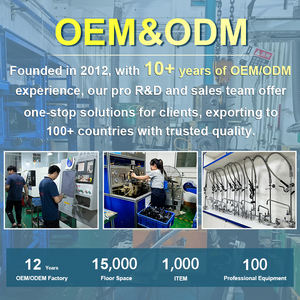 Robinet de cuisine mural industriel 10 pouces à bec pivotant et double poignée, finition chromée polie, avec douchette extractible pour eau chaude et froide, pour la maison - Product Image 5