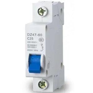 High quality 1pole 2pole 3pole 4pole DZ47 3kA mcb mini circuit breaker