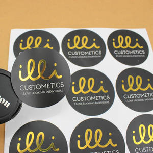 OEM/ODM促销标志印刷彩色金箔美丽圣诞标签，廉价化妆品私人标签，设计花式化妆品标签 - Product Image 2