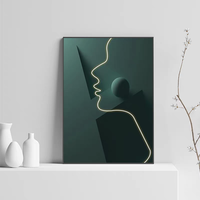 Vente en gros d'œuvres d'art abstraites de haute qualité avec bandes lumineuses LED pour la décoration murale et l'encadrement de tableaux