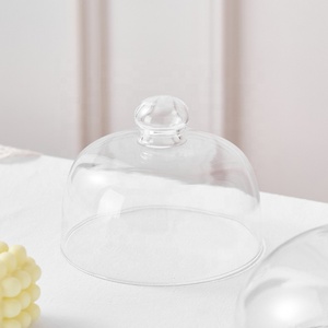 Wholesale Display <strong>Glass</strong> Candle Cloche Eco-Friendly Modern Mini <strong>Glass</strong> <strong>Cake</strong> <strong>Dome</strong> for Party - Product Image 2