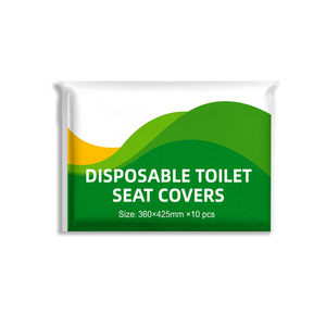 Housses de siège de toilette jetables personnalisées, 10 pièces par paquet, solubles dans l'eau, pour les voyages, la maison, l'hôtel, l'exportation - Product Image 2