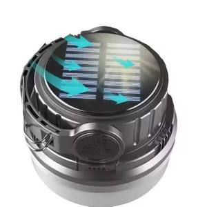 Lanterne solaire LED WOSEN pour le camping, lampe de tente rechargeable pour la randonnée, ventilateur, crochet de suspension, lampe torche SOS, matériau ABS, utilisation résidentielle, IP66 - Product Image 5