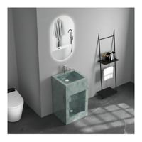 Meuble-lavabo de salle de bain en dalle de roche, style moderne et luxueux, simple, pour la maison et l'hôtel, directement de l'usine