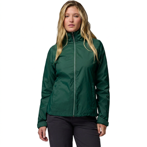Unisex Red Hooded Windproof Puffer <b>Jacket</b> Casual Zipper Closure Polyester Wadding Autumn Wear <b>Rain</b> Coat Custom LOGO Design - Product Image 2