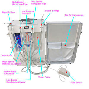 LTDC09A vendita calda apparecchiature dentali usato elettricità portatile Mobile unità dentale sedia con compressore d'aria - Product Image 3