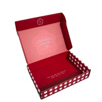 Vente en gros de boîtes en papier d'expédition pour abonnement personnalisé rose imprimé boîte postale en carton pour emballage cadeau