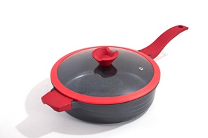 Ensemble de 10 casseroles et poêles antiadhésives en aluminium moulé sous pression avec fond à <span class=keywords><strong>induction</strong></span>, revêtement granit, directement de l'usine - Product Image 5