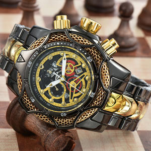 उत्तरी अमेरिका 2024 हॉट सेल अलॉय पुरुषों की घड़ी बड़े डायल स्टील बैंड स्पोर्ट्स पुरुषों की क्वार्ट्ज घड़ी - Product Image 1