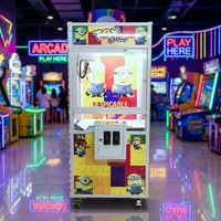 Миниатюрный игровой автомат-кран с монетоприемником для металлических игрушек, с гарантией 1 год, для детей от 8 лет, для 1 игрока, для игровых центров