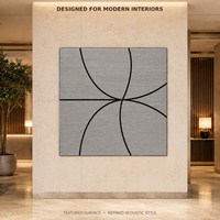 Panneaux acoustiques muraux en fibre de polyester PET sculptée, panneaux décoratifs en feutre absorbant le son pour les intérieurs modernes