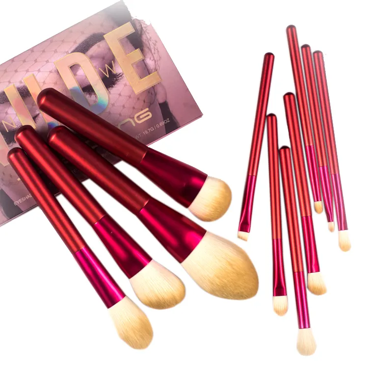 Maquiagem E Esponja Cosmética Personalizado Fabricantes De Brochas Parágrafo maquiagem Make Up Brushes Com Caso