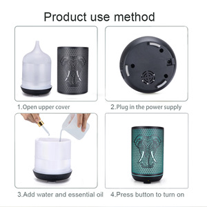 Diffuseur d'arômes d'éléphant YXTY-306, humidificateur ultrasonique 0,5L avec lumière LED pour la maison et le bureau - Product Image 3