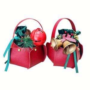 Cajas de Regalo Reutilizables con Asa para Dulces de Boda, Bolsas de Regalo de Cuero PU para Bodas - Product Image 1