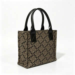 Elegant Retro Pattern Ladies <b>Handbag</b> With Leather <b>Handle</b> Detachable Strap Multi Purpose Shoulder Bag For Office - Product Image 3