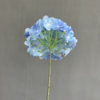 Bunga Hydrangea Ungu HGA, Bunga Hydrangea Buatan dari Sutra, Tangkai Panjang Tunggal untuk Dekorasi Rumah, Dekorasi Latar Belakang Pesta, Grosir