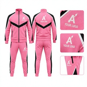 Survêtement d'entraînement unisexe personnalisé pour le football/le basketball avec fermeture éclair, en polyester/coton sublimé respirant, à manches courtes, pour l'échauffement - Product Image 1