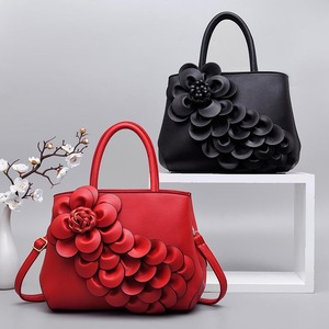 Factory Direct Wholesale Shoulderbags OEM Flower Handbags PU Leather Elegant Luxury Bags for Women - Product Image 2