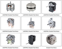 Moteur à pôles ombragés léger LONGWELL BMC avec roulement à billes IP54 220V pour armoires à vin, armoires de conservation, radiateurs, évaporateurs