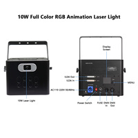 Línea de escaneo de haz RGB de alta potencia de 10W DMX512 Control ILDA animación de dibujos animados DJ anillo Led luz láser de boda para concierto de fiesta de discoteca