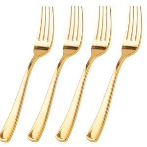 Dùng Một Lần Bộ Đồ Ăn Sang Trọng Giá Thấp Muỗng Dao Nĩa Dao Kéo Set Đảng Giáng Sinh Dùng Một Lần Vàng Dao Kéo - Product Image 1