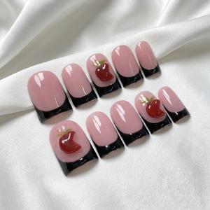 <span class=keywords><strong>Uñas</strong></span> Acrílicas Hechas a Mano, <span class=keywords><strong>Cortas</strong></span>, Estilo Y2K, Forma de Pico de Pato, para Baile de Graduación, <span class=keywords><strong>Uñas</strong></span> Postizas de Lujo Personalizadas, Venta al Por Mayor - Product Image 2