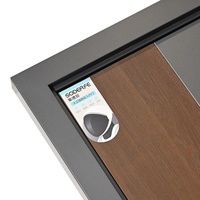 Porte d'entrée moderne en bois, isolée, insonorisée, ignifuge, avec serrure intelligente, pour appartement, villa et usage commercial
