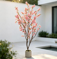 Arbre de cerisier artificiel en pot de taille personnalisée pour la décoration intérieure des hôtels, des hôtels-resorts et la rénovation paysagère