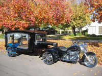 Prix de gros Funérailles Moto Corbillard Remorque Cercueil Corbillard Wagon Luxe Américain Corbillard Buggy pour Exequies