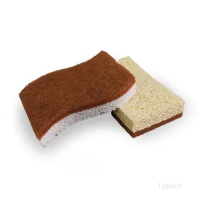 Topeco矩形清洁海绵垫魔芋海绵天然椰子海绵磨砂