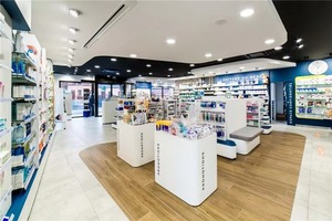 Legno eco-friendly farmacia bancone mobili piano in piedi negozio unità di visualizzazione su misura di dimensioni personalizzate in metallo cartone acrilico - Product Image 3