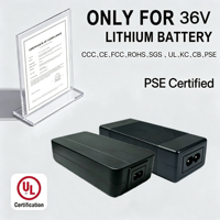 Chargeur de batterie pour vélo électrique 42V 4A 170W avec éclairage LED, garantie 24 mois, certifié CE/UL/KC/PSF – Approvisionnement direct usine
